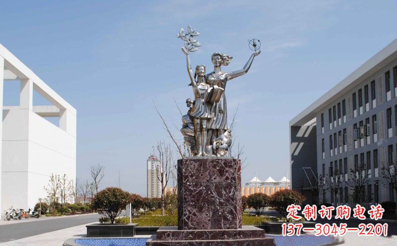 不锈钢学生雕塑——记录学生成长的精美艺术品 不锈钢学生雕塑——记录学生成长的精美艺术品