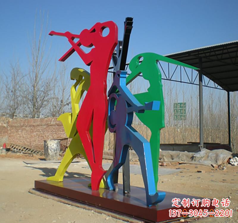 不锈钢乐队抽象雕塑