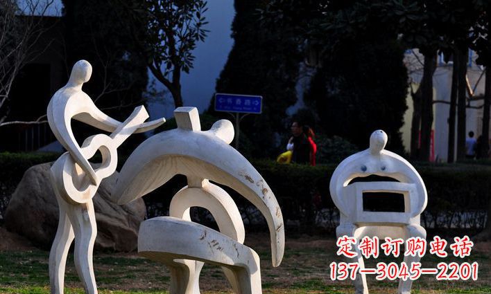 不锈钢乐队抽象人物雕塑