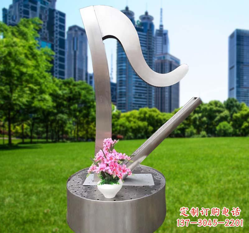 不锈钢乐器竖琴雕塑