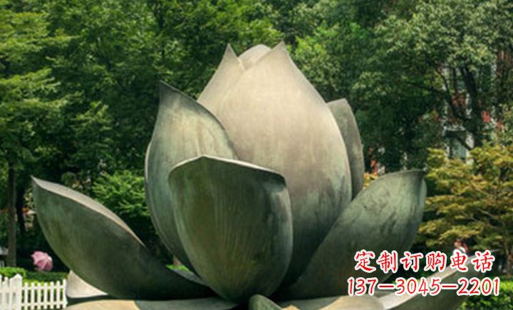 不锈钢莲花公园景观雕塑