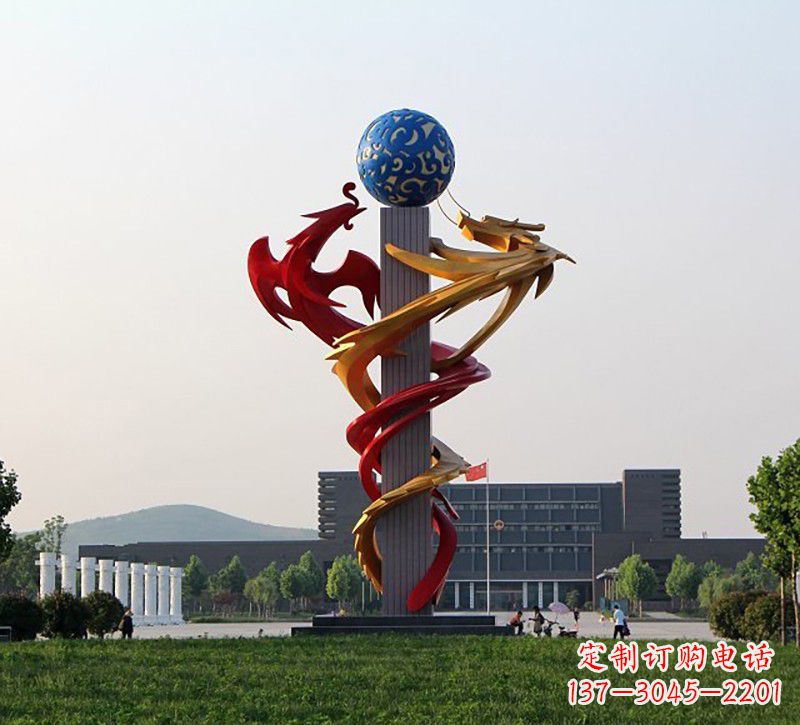 龙凤雕塑 - 不锈钢/龙凤 龙凤雕塑 - 不锈钢/龙凤