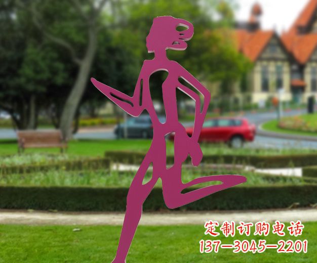 不锈钢/镂空/抽象/跑步/女人-不锈钢镂空抽象跑步女人雕塑 不锈钢/镂空/抽象/跑步/女人-不锈钢镂空抽象跑步女人雕塑