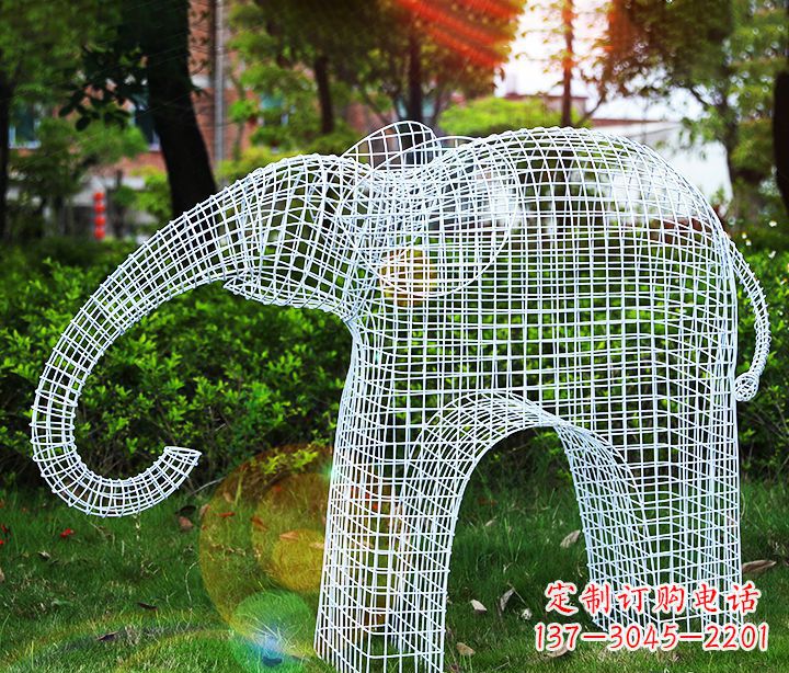 大象雕塑 - 不锈钢/镂空/大象 大象雕塑 - 不锈钢/镂空/大象