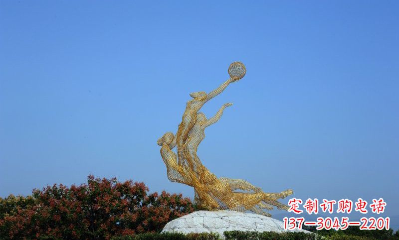 女排雕塑 - 不锈钢/镂空/女排/运动员 女排雕塑 - 不锈钢/镂空/女排/运动员