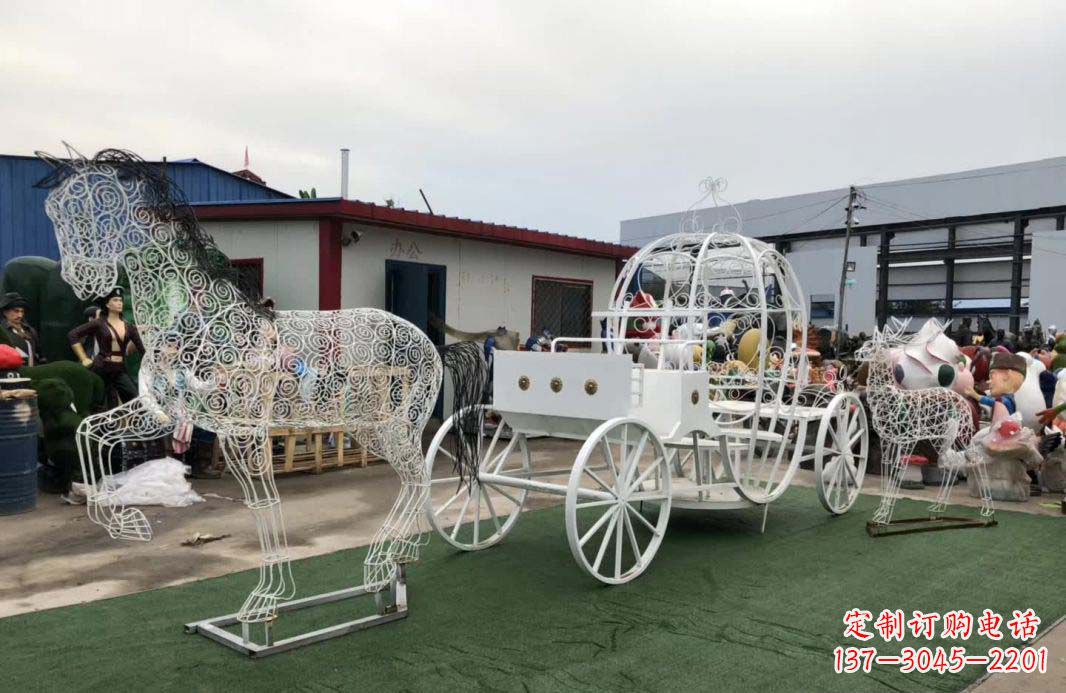 马车雕塑 - 不锈钢/镂空/欧式/马车 马车雕塑 - 不锈钢/镂空/欧式/马车
