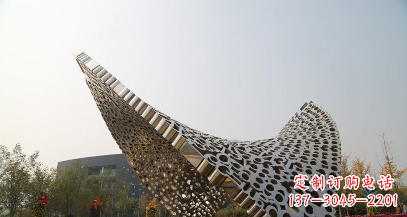 不锈钢镂空字母遮阳亭子广场雕塑