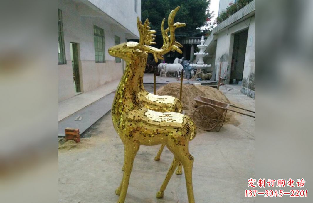 不锈钢/公园/动物-不锈钢鹿公园动物雕塑 不锈钢/公园/动物-不锈钢鹿公园动物雕塑