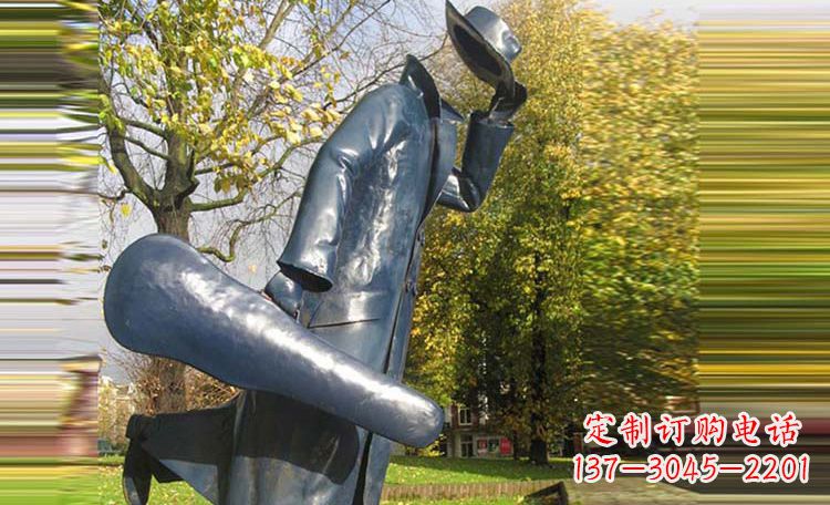 不锈钢旅行者公园人物雕塑