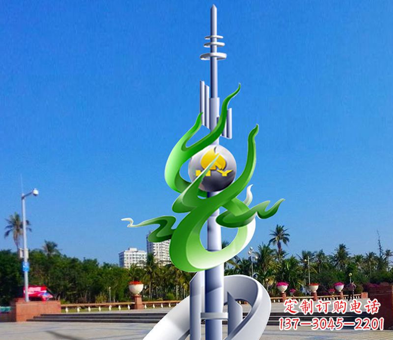 不锈钢绿色生态城市雕塑
