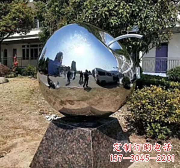 不锈钢/蚂蚁/苹果-不锈钢蚂蚁滚苹果雕塑 不锈钢/蚂蚁/苹果-不锈钢蚂蚁滚苹果雕塑