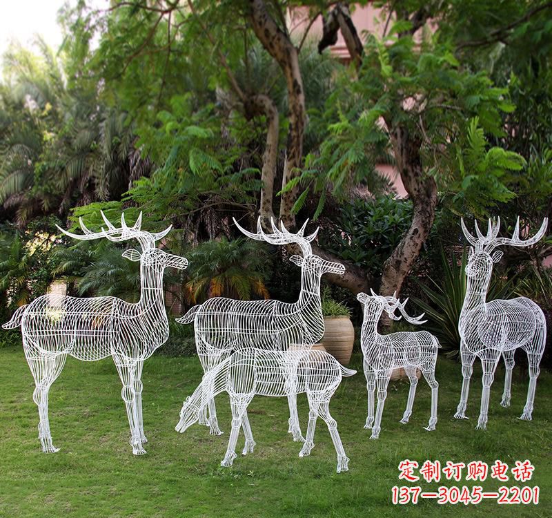 不锈钢梅花鹿雕塑