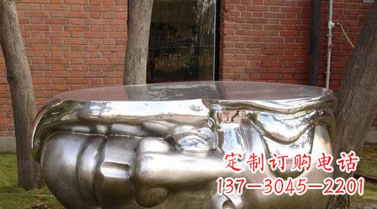 不锈钢面部座椅公园雕塑