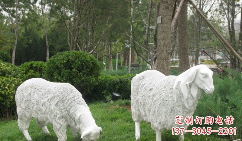 绵羊雕塑 - 不锈钢/绵羊/公园/动物 绵羊雕塑 - 不锈钢/绵羊/公园/动物