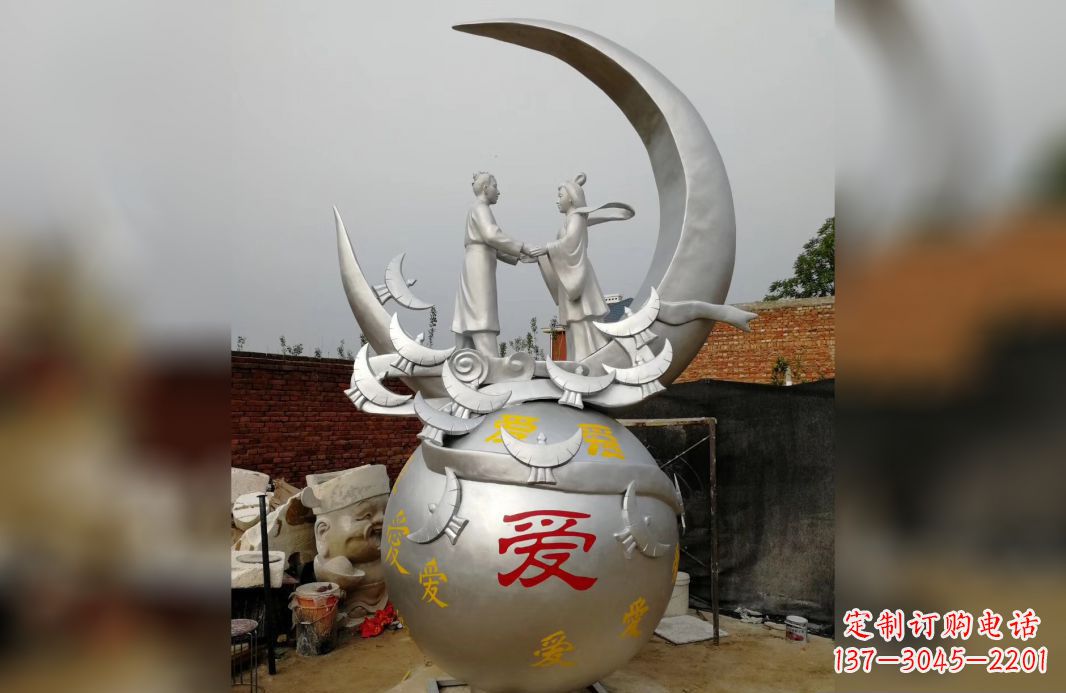 不锈钢/牛郎织女/广场/景观-不锈钢牛郎织女广场景观雕塑 不锈钢/牛郎织女/广场/景观-不锈钢牛郎织女广场景观雕塑