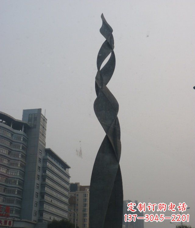 不锈钢扭曲缠绕城市雕塑