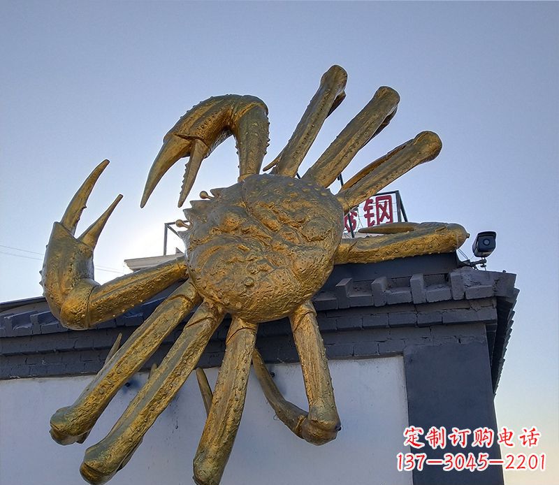 不锈钢螃蟹雕塑