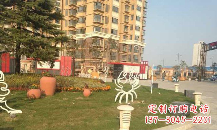 不锈钢螃蟹动物雕塑