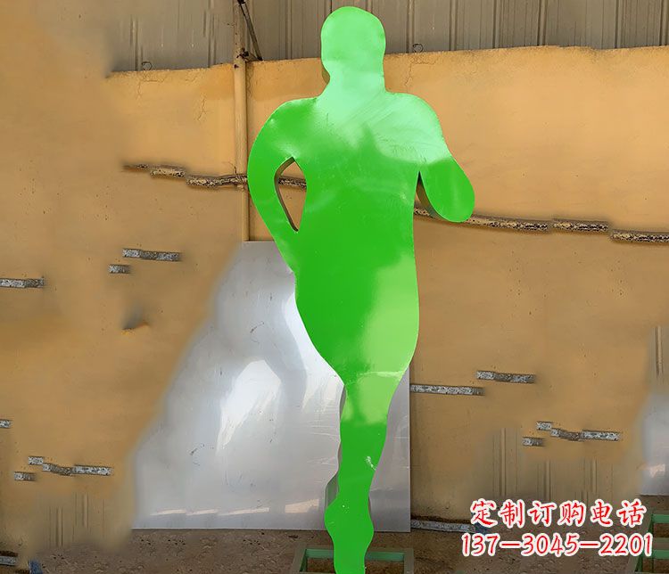 不锈钢跑步人物雕塑12