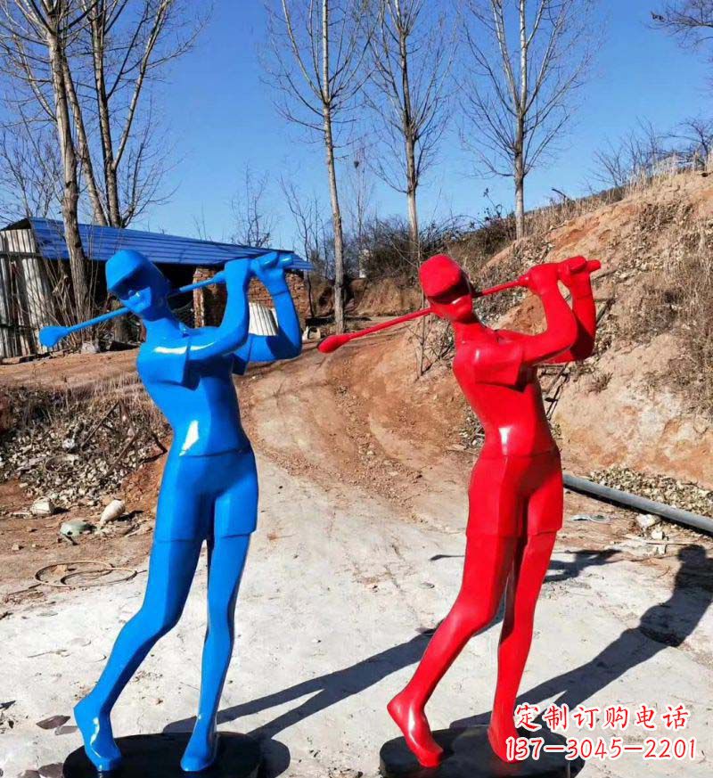不锈钢喷漆人物雕塑1