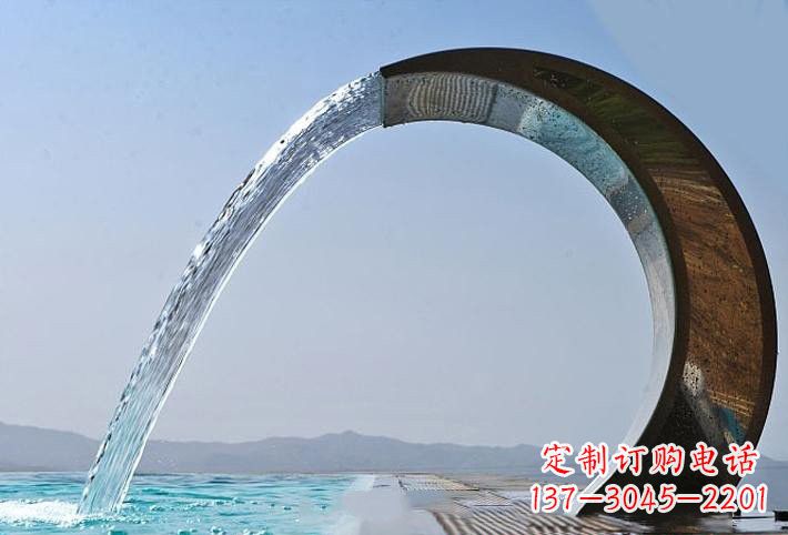 圆环雕塑 - 不锈钢/喷水/圆环 圆环雕塑 - 不锈钢/喷水/圆环