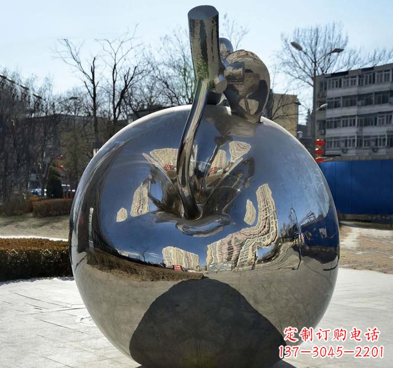 不锈钢苹果雕塑