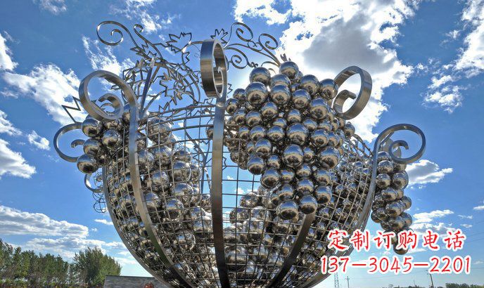 不锈钢/葡萄/丰收-不锈钢葡萄丰收雕塑 不锈钢/葡萄/丰收-不锈钢葡萄丰收雕塑