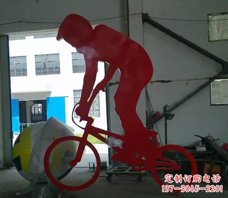 自行车运动雕塑 - 不锈钢/自行车运动 自行车运动雕塑 - 不锈钢/自行车运动