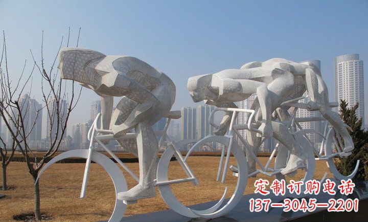 自行车运动雕塑 - 不锈钢/自行车运动/人物 自行车运动雕塑 - 不锈钢/自行车运动/人物
