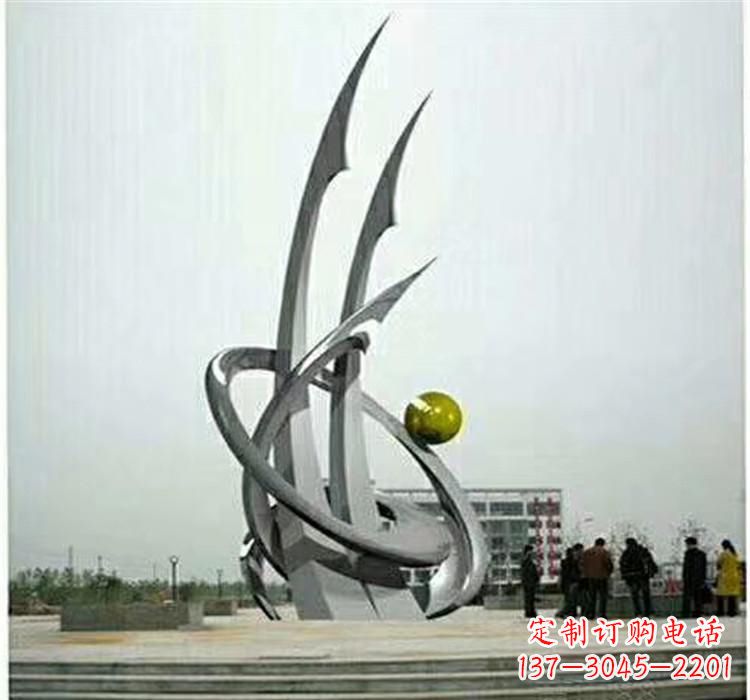 不锈钢企业雕塑2