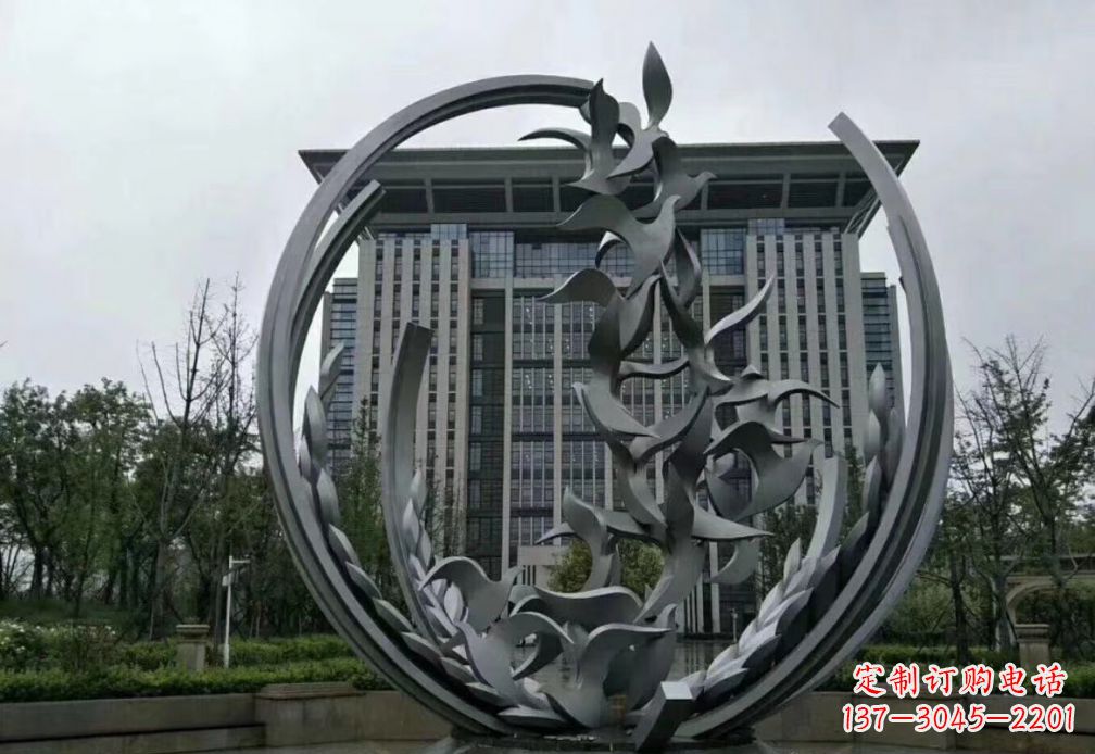 不锈钢企业景观雕塑1