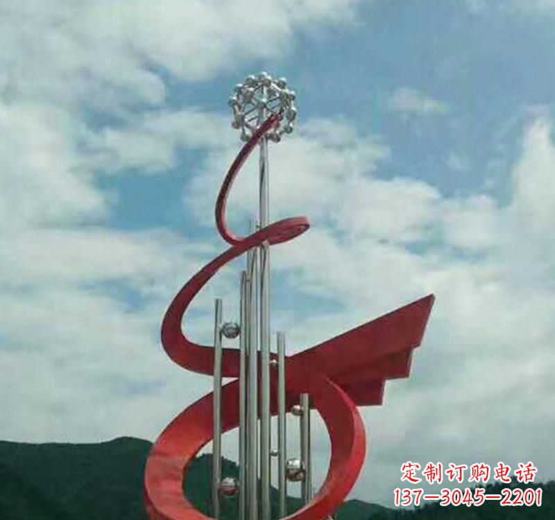 不锈钢企业科技雕塑