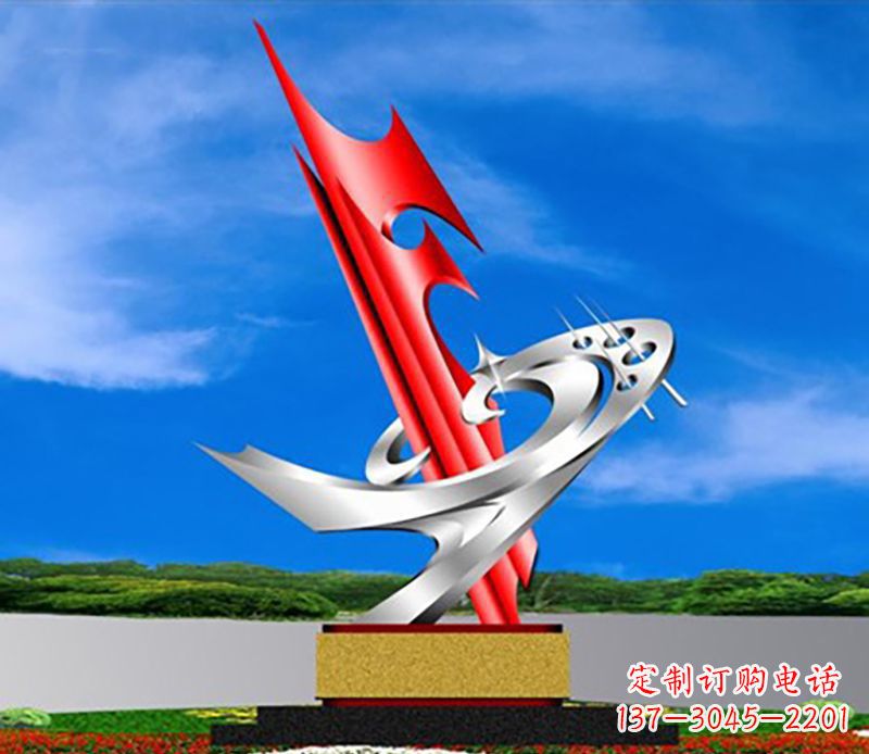 不锈钢千禧飞歌广场景观雕塑
