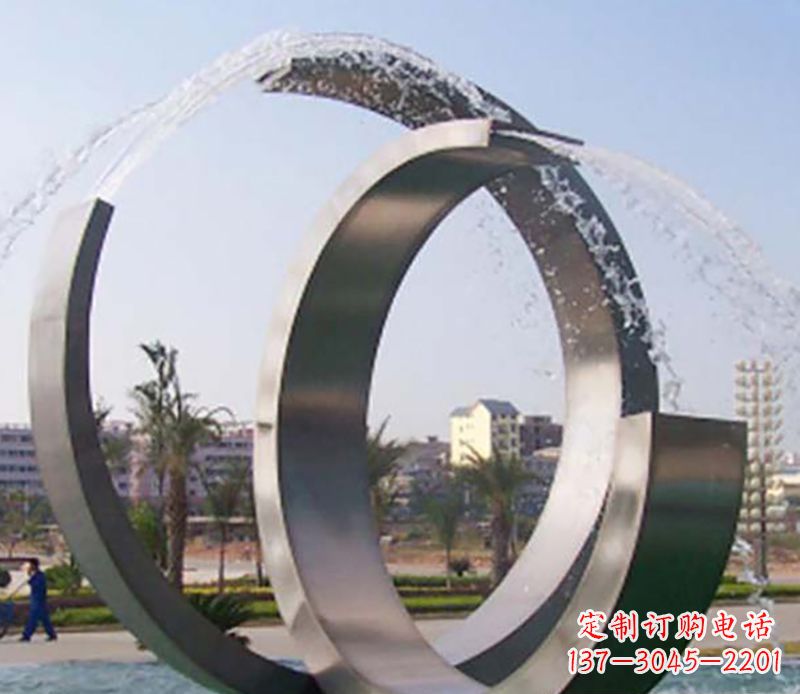 不锈钢/情侣/戒指-不锈钢情侣戒指雕塑 不锈钢/情侣/戒指-不锈钢情侣戒指雕塑