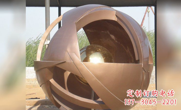 不锈钢球广场雕塑 (3)