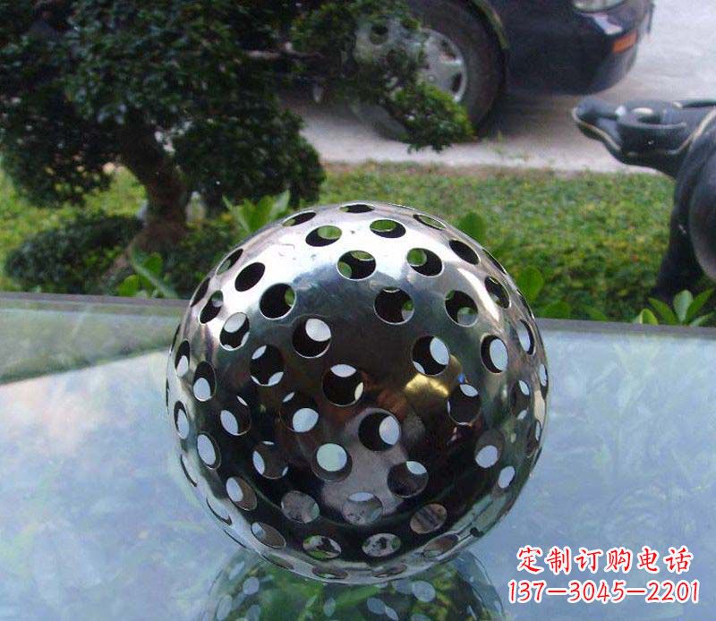 不锈钢球形公园景观雕塑