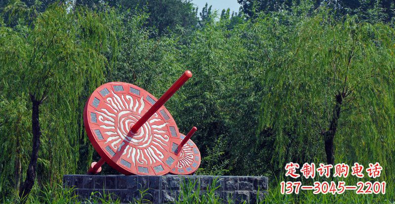 不锈钢日晷校园雕塑