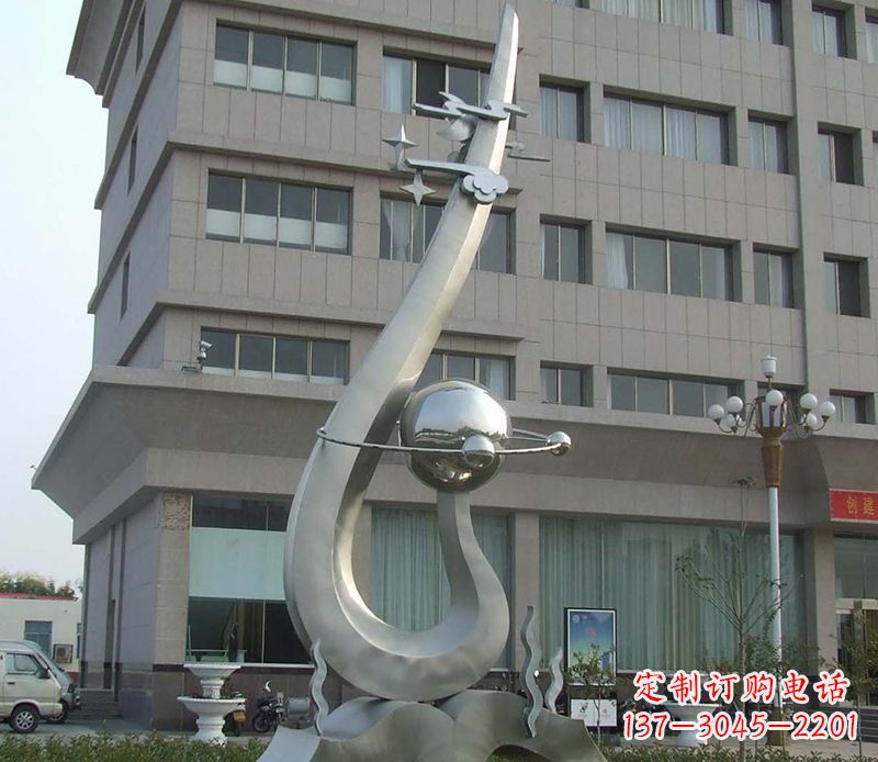 不锈钢日月星辰小区景观雕塑