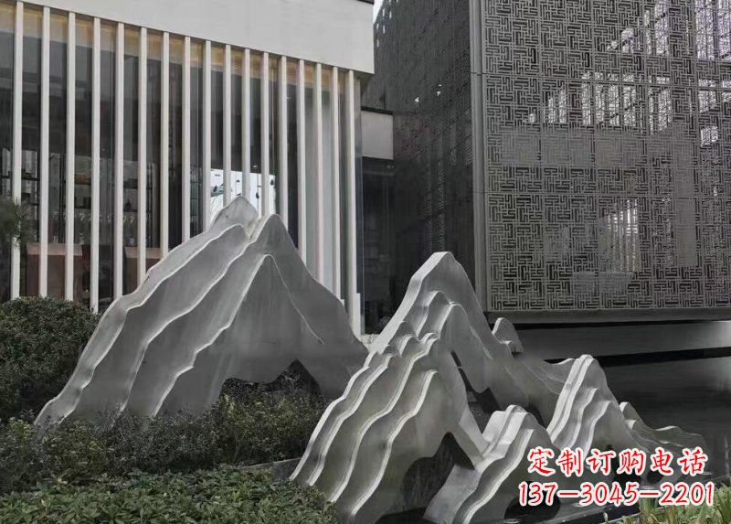 不锈钢山酒店景观雕塑