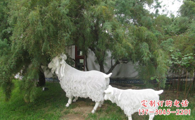 山羊雕塑 - 不锈钢/山羊/动物 山羊雕塑 - 不锈钢/山羊/动物