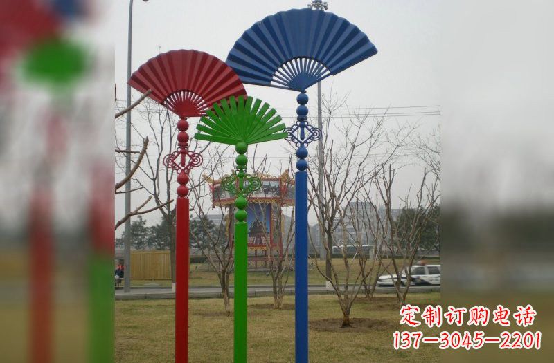 不锈钢扇子雕塑