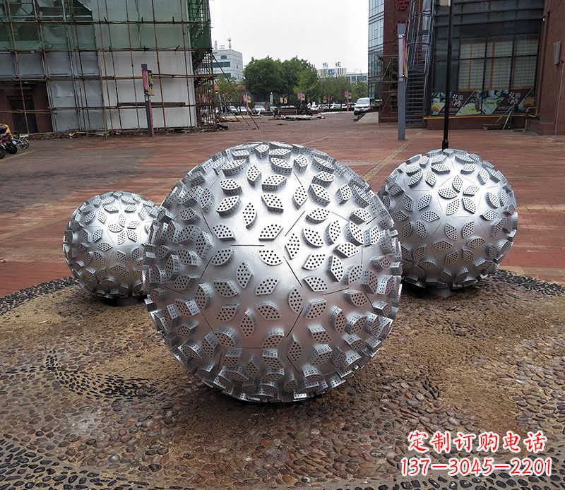 不锈钢商场景观球形雕塑