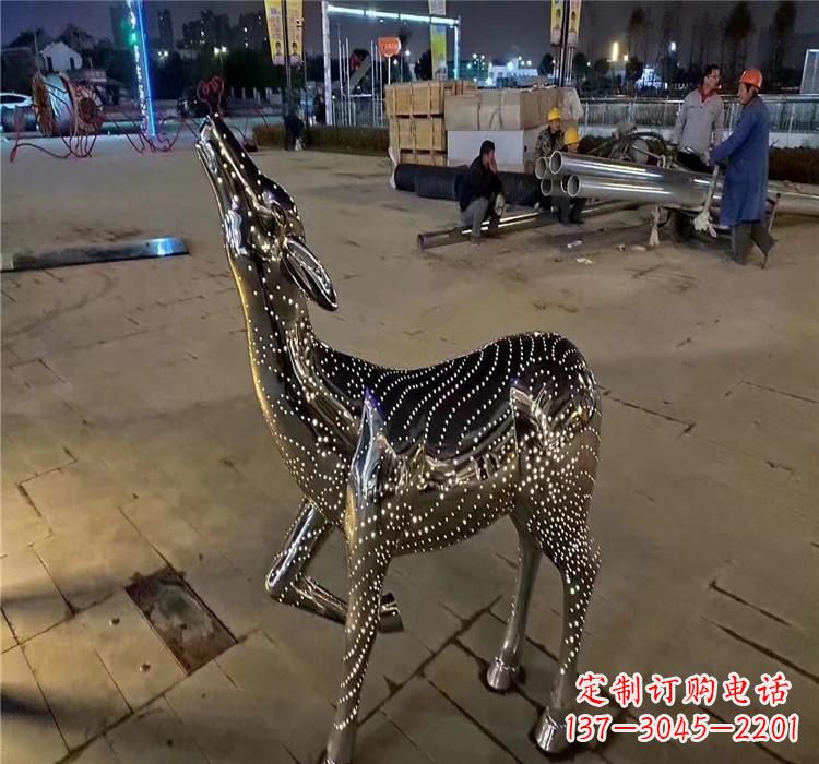 小鹿雕塑 - 不锈钢/时尚/小鹿 小鹿雕塑 - 不锈钢/时尚/小鹿