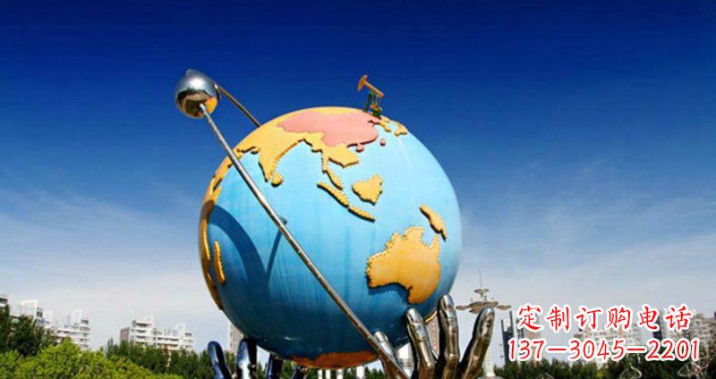 不锈钢/地球-不锈钢手捧地球雕塑 不锈钢/地球-不锈钢手捧地球雕塑
