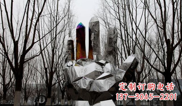 不锈钢手掌城市景观雕塑
