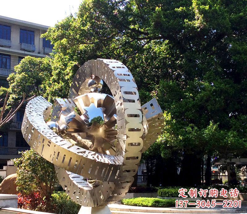 不锈钢数字雕塑