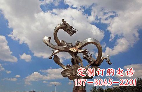 不锈钢双龙戏珠雕塑——千古传说的艺术瑰宝 不锈钢双龙戏珠雕塑——千古传说的艺术瑰宝