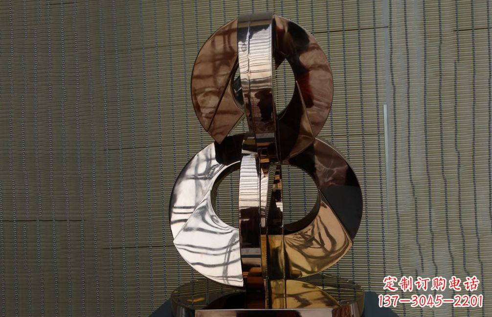 不锈钢数字景观雕塑