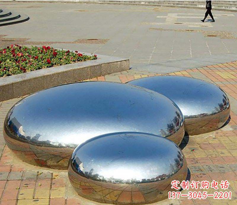 不锈钢水滴校园雕塑