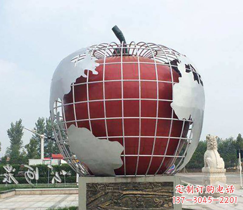 不锈钢水果雕塑